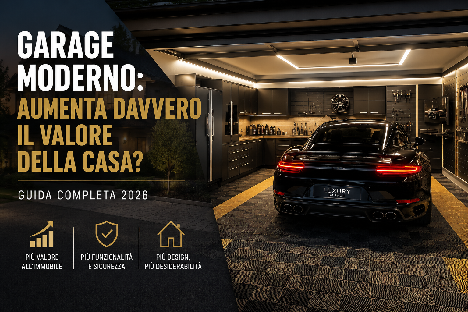 Garage moderno: aumenta il valore della casa? Guida completa 2026 | Luxury Garage