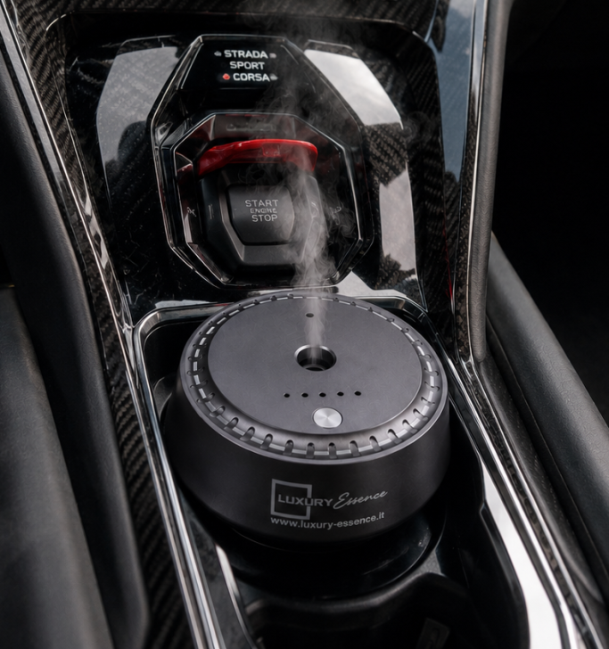Diffusore Auto Bandiera a Scacchi Lo spirito del motorsport incontra l'eleganza delle fragranze Luxury-Essence.